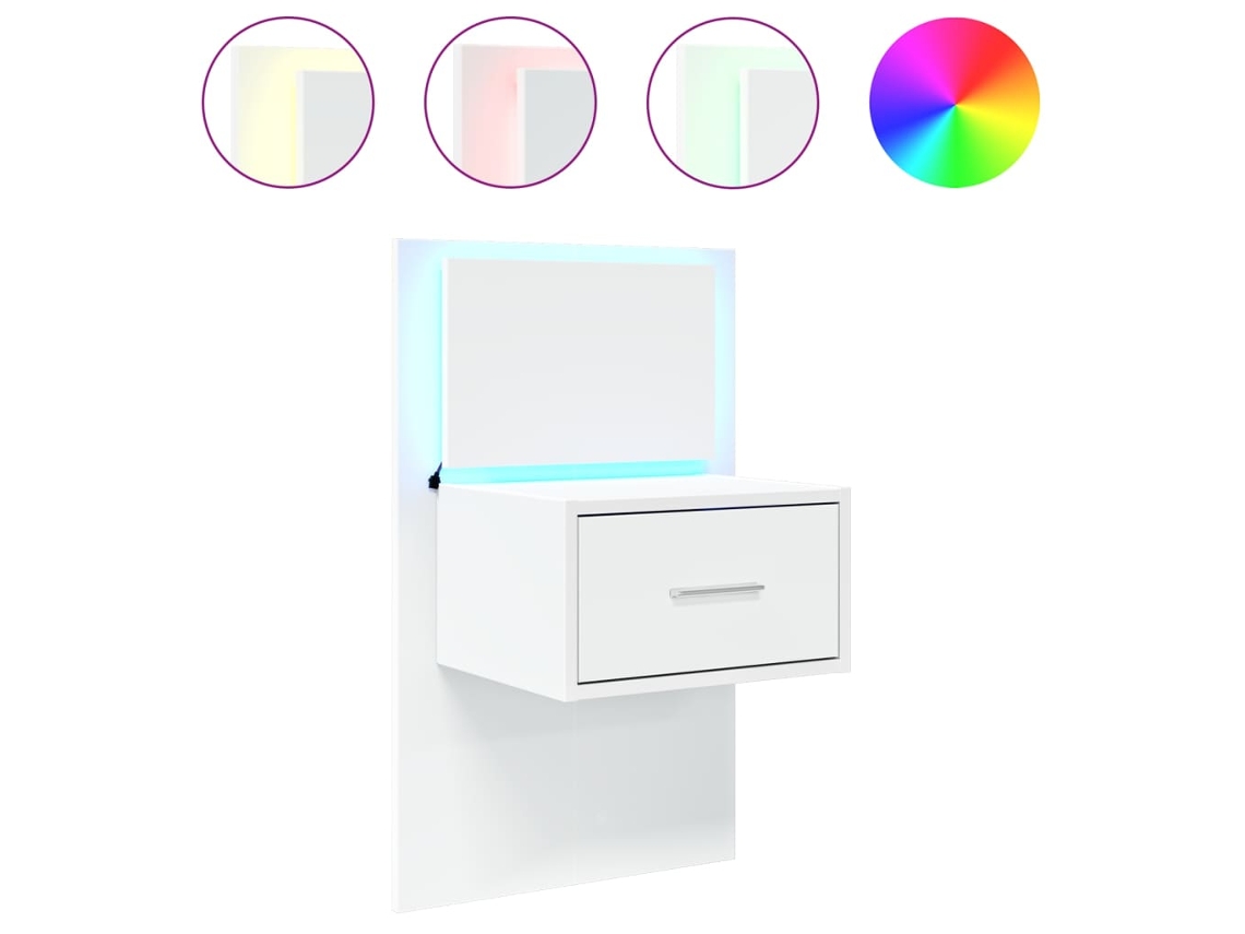Mesa de Cabeceira de Parede com Luzes Led Branco MAISON EXCLUSIVE