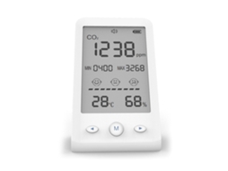Lurelia Medidor De Qualidade Do Ar Co2, Temperatura/humidade, Sensor Ndir, Com Visor Digital, Bateria 1600 Mah Usb