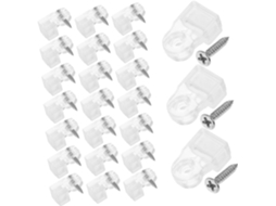 Conjunto De 50 Presilhas De Fixação Para Vidro, Ideais Para Janelas, Armários, Portas E Espelhos. Gokoco