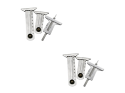 Conjunto De 2 Medidores Profundidade Sulco Pneus Em Aço Inoxidável,régua 0-30 Mm E 0-50