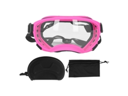 Óculos de Sol para Cães Proteção UV Leve Ventilado Confortável Armação Rosa Lentes Transparentes