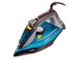 Ferro A Vapor Sola De Cerâmica, Engomar Na Vertical, Golpe De Vapor 80 G/min, Contínuo 45 G/min, Autolimpeza Mesko Ms5041 Azul