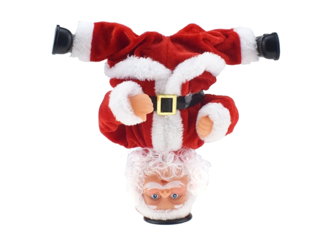 Ats muñeco de Papai Noel Bailarín com Giros e Mãos na Cabeça, Brinquedo de Natsal Cantor para Decoração Interior e Exterior