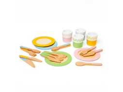 Conjunto De Jantar De Madeira Bigjigs Conjunto De Cozinha De Brinquedo Para Crianças