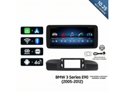 Autorádio Android 13 SZSMART para Bmw Série 3 E90 8 core 4gb+64gb, Carplaya, Android Auto, 4g Lte, Gps, Comando no Volante, Plug Play (2005 2012)
