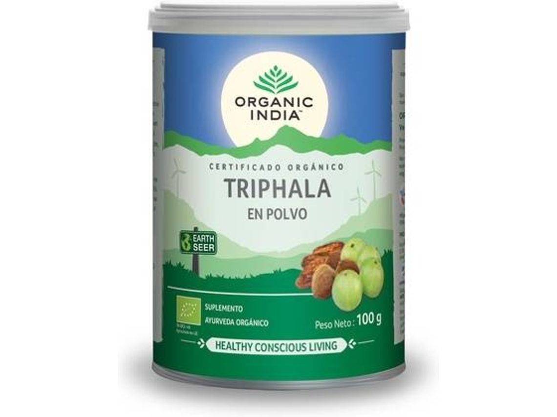 Chá ORGANIC INDIA Lata De Pó Triphala Orgânica (100 g de pó)