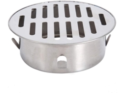 Ralo de Piso AQUAFORGE Pia Redonda, anti entupimento, para varanda, aço inox