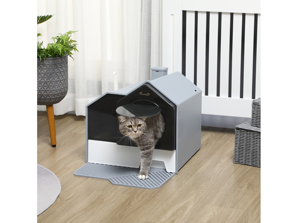 Caixa Para Gato, Em Abs, Acabamento Cinzento, 42 X 45 X 47 Cm