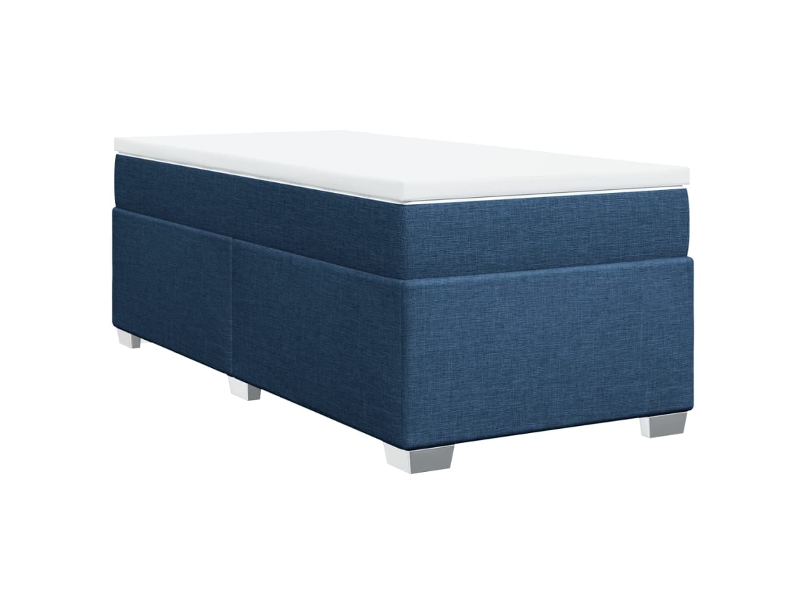 Cama com Molas/colchão 80x200 Cm Tecido Azul MAISON EXCLUSIVE