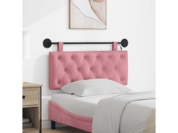 Vidaxl Cabeceira Suspensa Com Luz Led Rosa Veludo