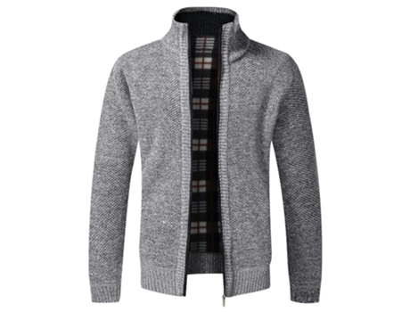 Casaco De Homem Viviliyya Zíper Tradicional Poliéster Cinzento (2xl)