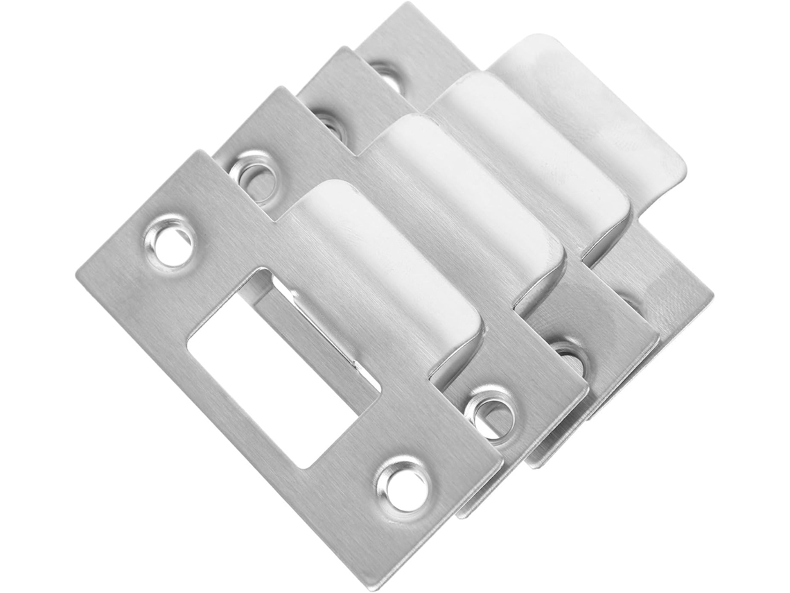 Kit Com 4 Peças De Placa Batente Fechadura Segurança, Em Aço Inoxidável, Maior Privacidade Em Sua Casa