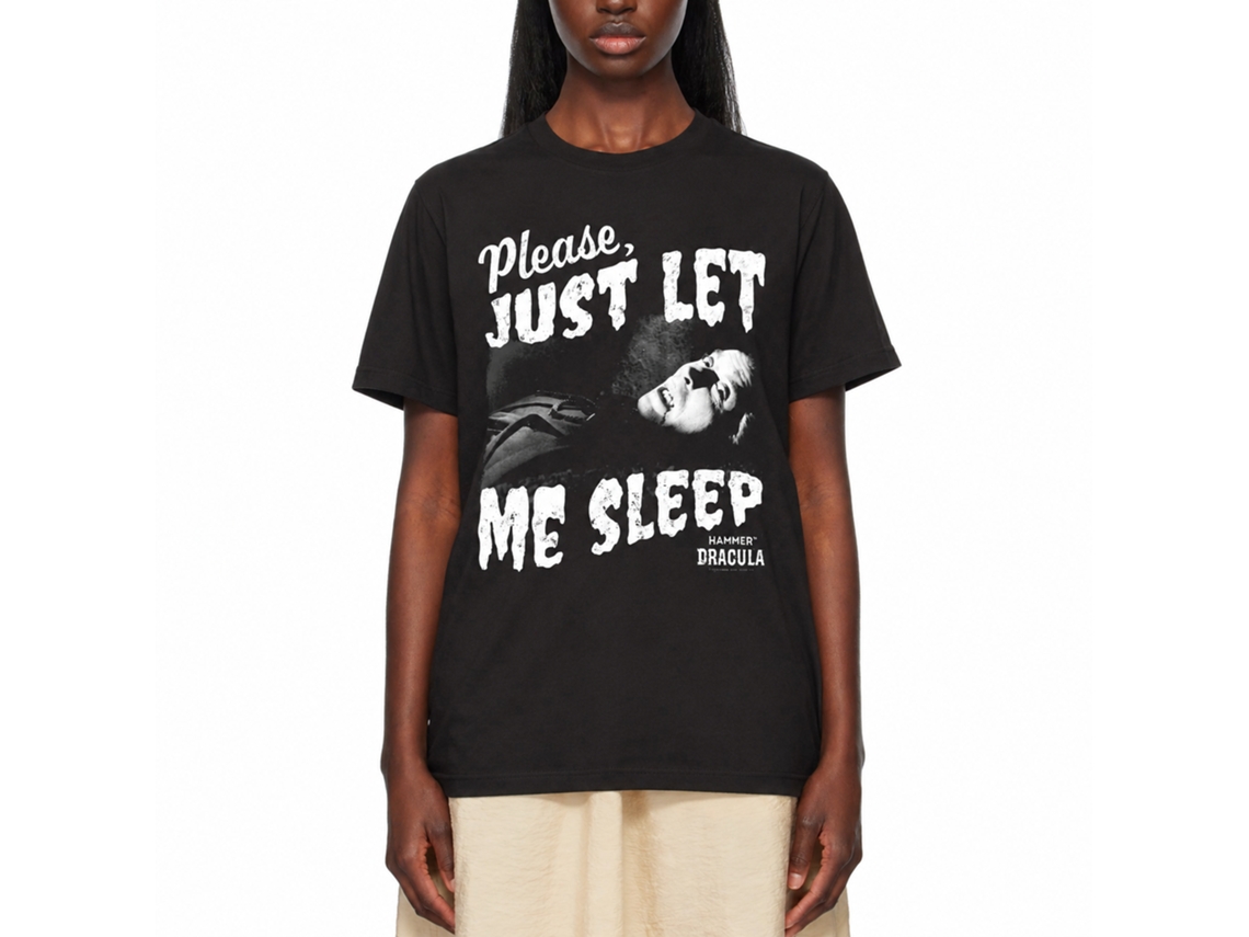 Rockinstone Horror Movies Just Let Me Sleep Black Adult T-shirt Size:s
