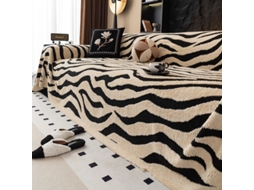 Capa De Sofá De Pelúcia Para Outono/inverno, Capa De Sofá Com Estampa De Zebra, Capa De Sofá De Peça Única Que Cobre Toda A Superfície De 180*300cm
