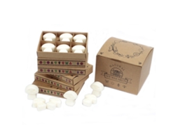Caixa com 6 Ceras de Soja de Luxo Musk Branco - Unidade 14X9.5X2.5 Cm