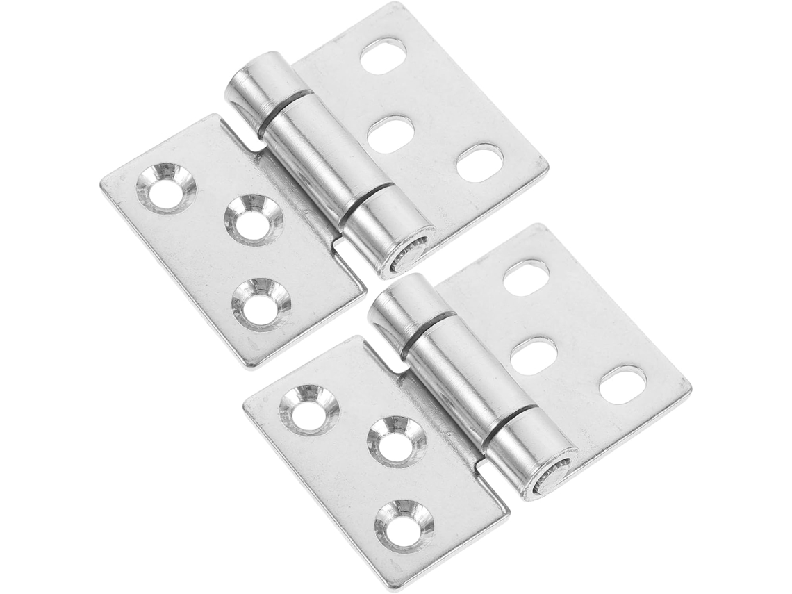 Dobradiças De Ferro Prateado Para Porta, 2 Peças, 1,18 Polegadas, Triangulares