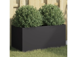 Vidaxl Vaso/floreira 62x30x29 Cm Aço Preto