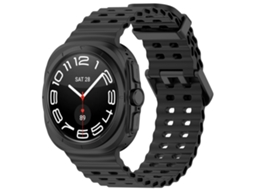 Bracelete De Silicone Para Samsung Galaxy Watch Ultra2 47mm Preto