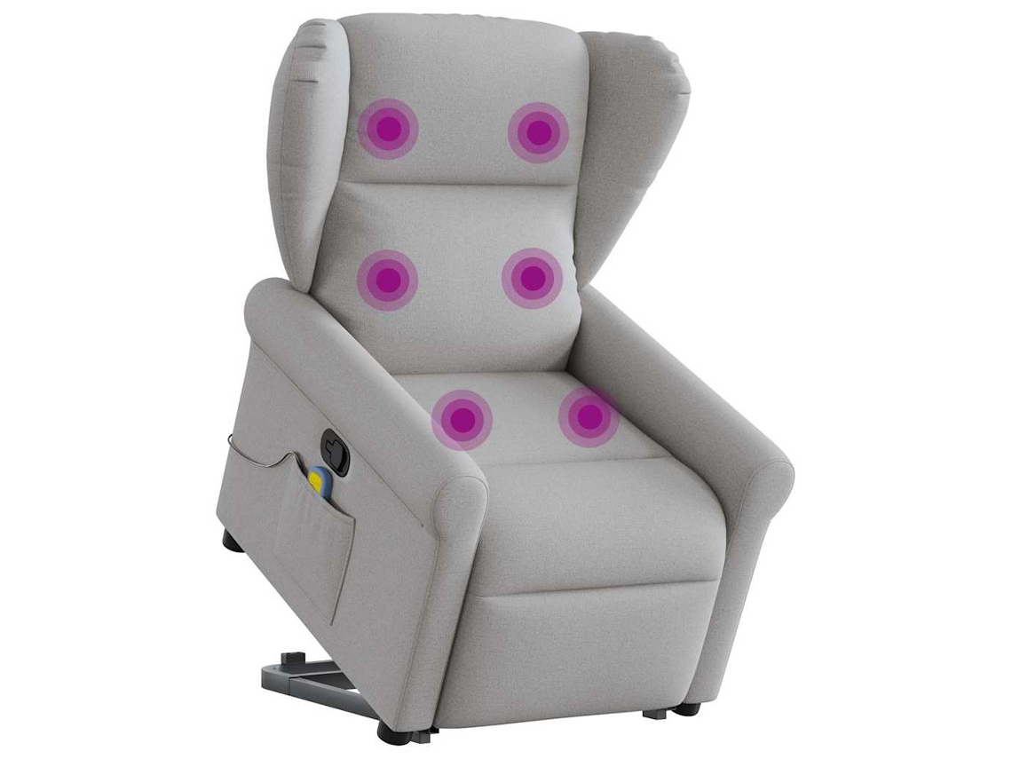 Stand Up Massage Recliner Chair, Stand Up Massage Recliner Chairs Vidaxl Cinzeto Tecido