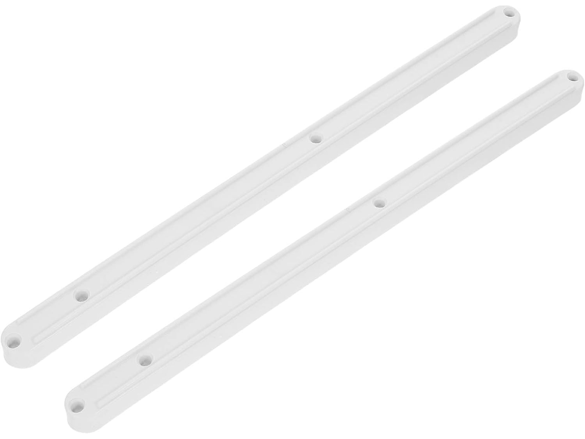 Corrediças Laterais Para Gavetas Em Plástico Branco, 2 Peças, 298mm