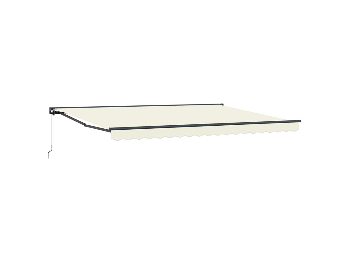 Conjunto 1 Toldo Retrátil Vidaxl Creme Alumínio (450 × 300 Cm)