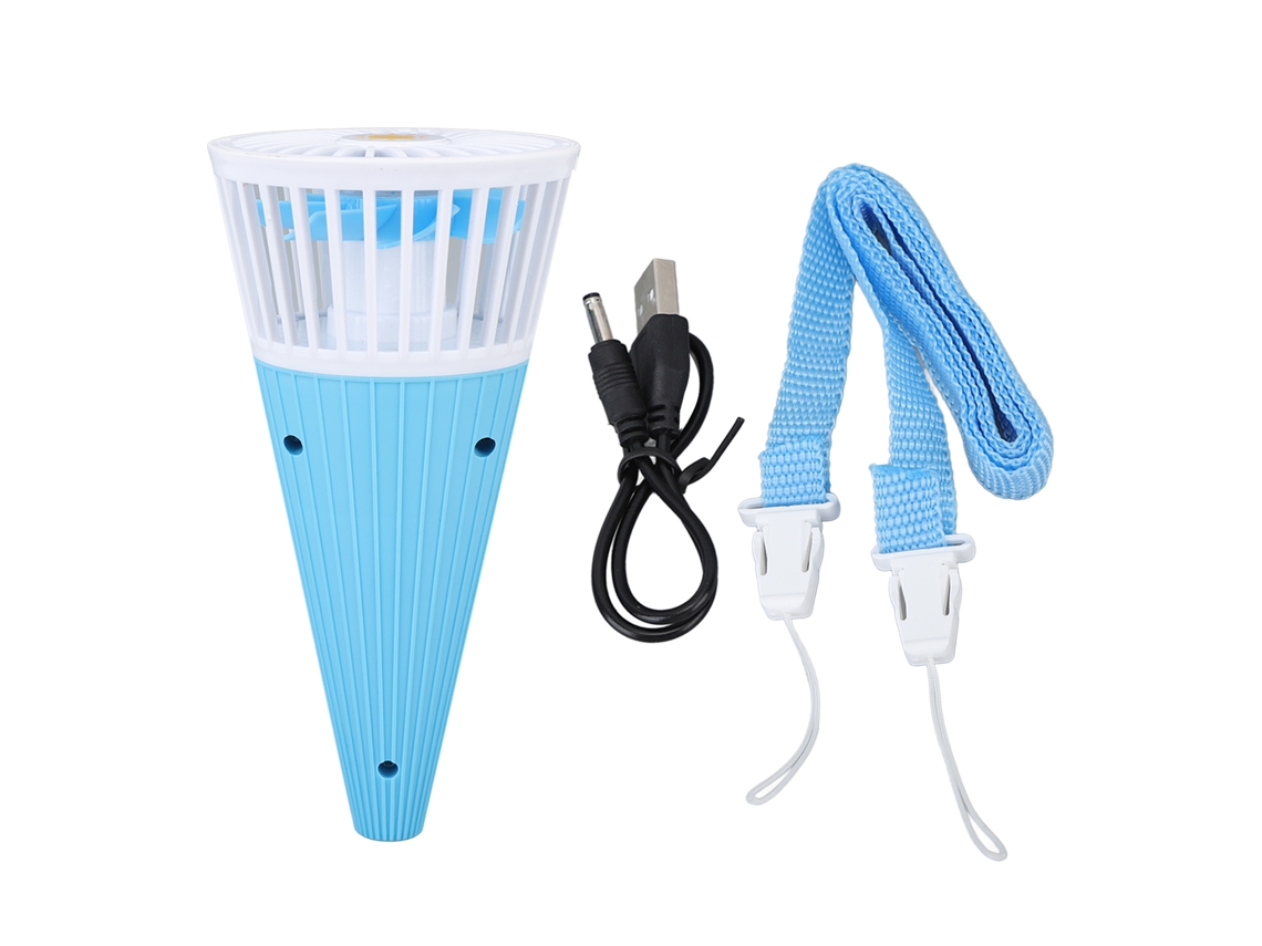 Ventilador Portátil Mini de Mesa e Pescoço Branco