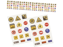 20 Folhas De Adesivos/decalques De Placas De Trânsito Para Meninos/meninas