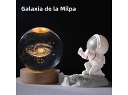 (galaxy Tipo B) Luminária Noturna Led Usb Galaxy Crystal Com Efeito Planetário 3d E Luz Lunar