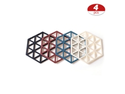 4pcs Tapete Antiderrapante TPE para Panelas e Copos com Marca