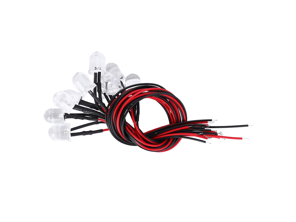 Laxiscreed Led De 12v Pré-cablada, Cabeçalho Redondo De 10mm Para Iluminação Eficiente