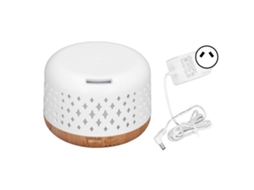 Humidificador difusor aromaterapia 300ml 35dB silencioso 7 luzes LED madeira auto off 8W EU plug S/MARCA
