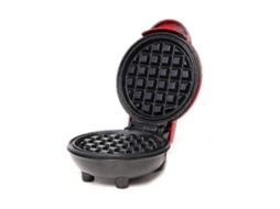 Mini Máquina De Waffles Portátil Multifuncional Getit Em Abs, Vermelha, Ideal Para Viagens E Trailers