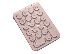 Teclado Numérico Sem Fio Bluetooth Com 22 Teclas Redondas E Teclado Numérico Recarregável Everley891 (rosa)