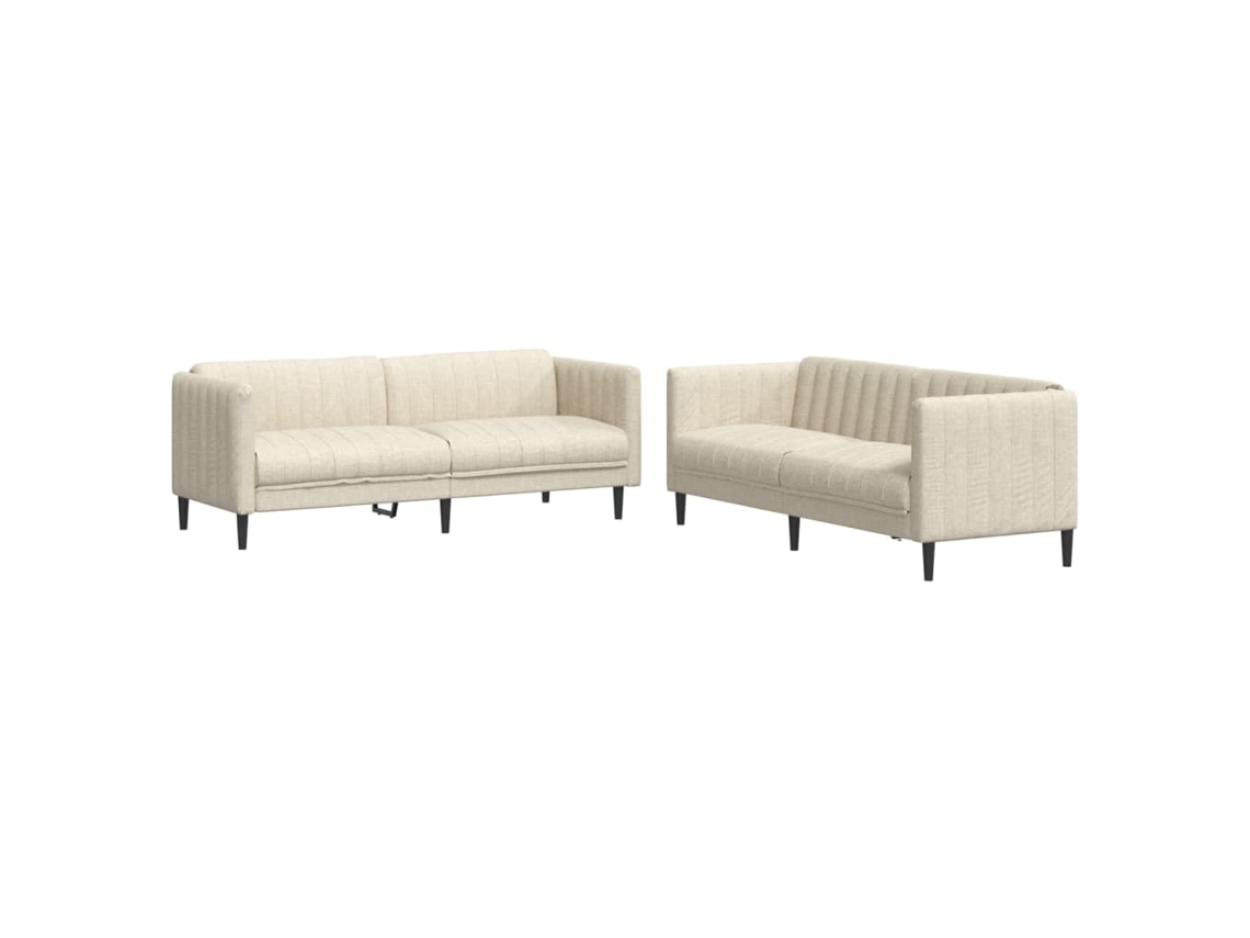 Sofa Set, Sofa Sets Vidaxl Creme Tecido (n/a)