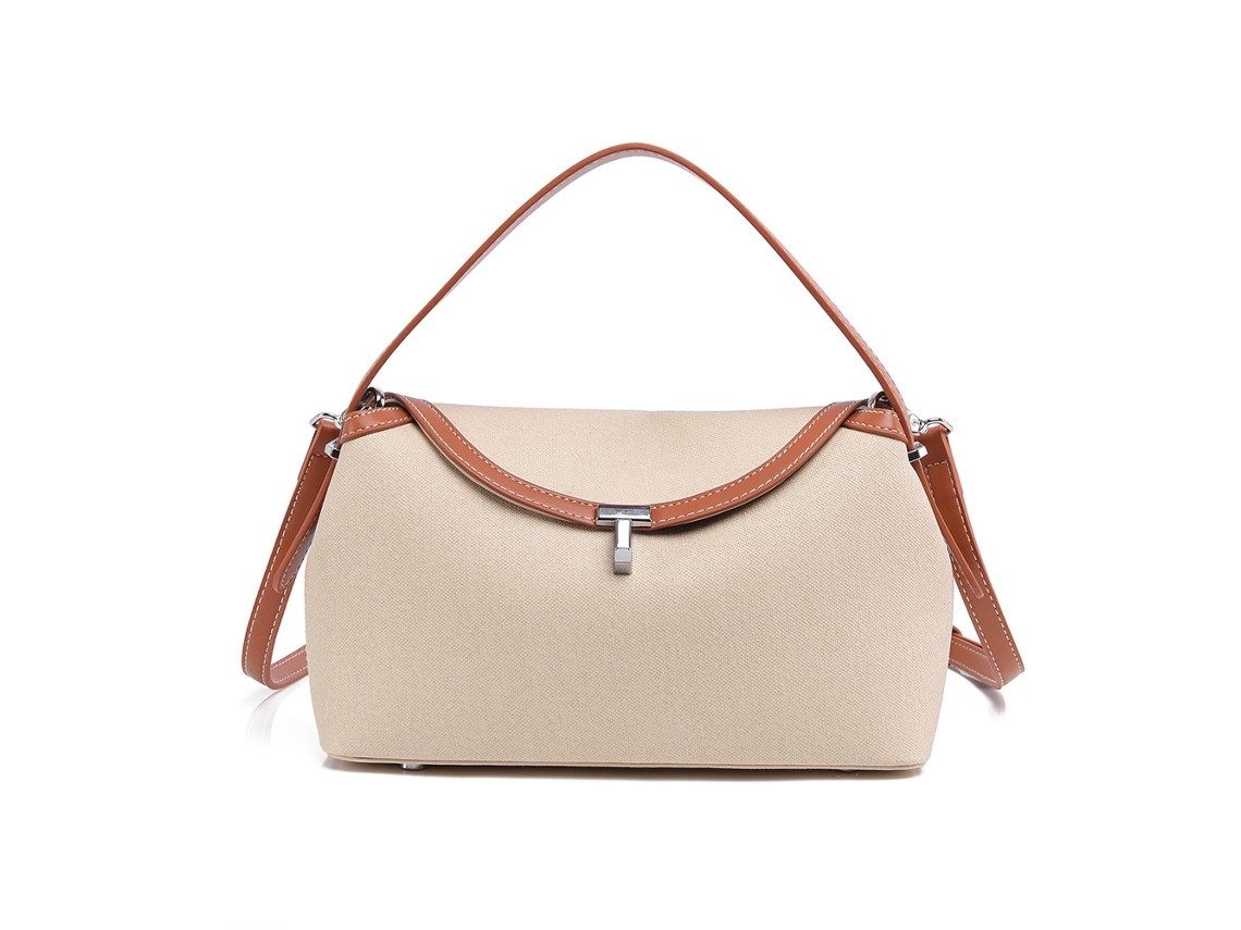 Bolsas Transversais Femininas de Pequeno e Grande Porte arroz com Marrom YUNZII
