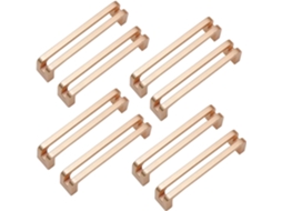 Conjunto De 8 Puxadores Dourados Para Armários E Gavetas, Em Liga De Zinco, Estilo Moderno, Para Cozinhas E Banheiros