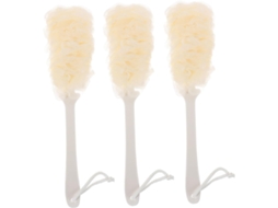 Lurelia Kit De 3 Escovas De Banho Para Bebé De Cuidado Corporal, Com Argola E Massagem Suave, Uso Diário
