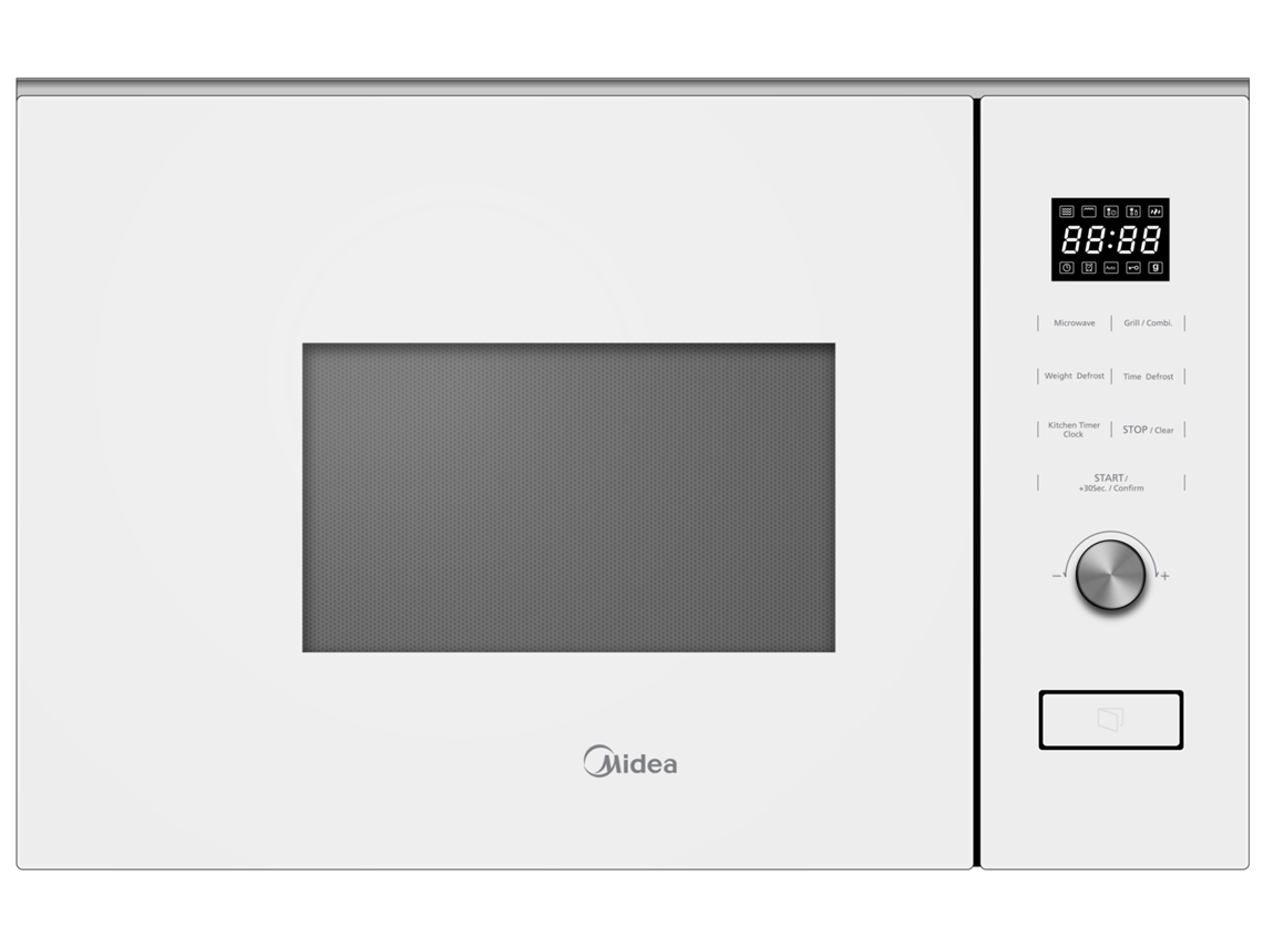 Mbmtg820h Wh Microondas Integrable Con Grill 20 Litros 800 W Midea