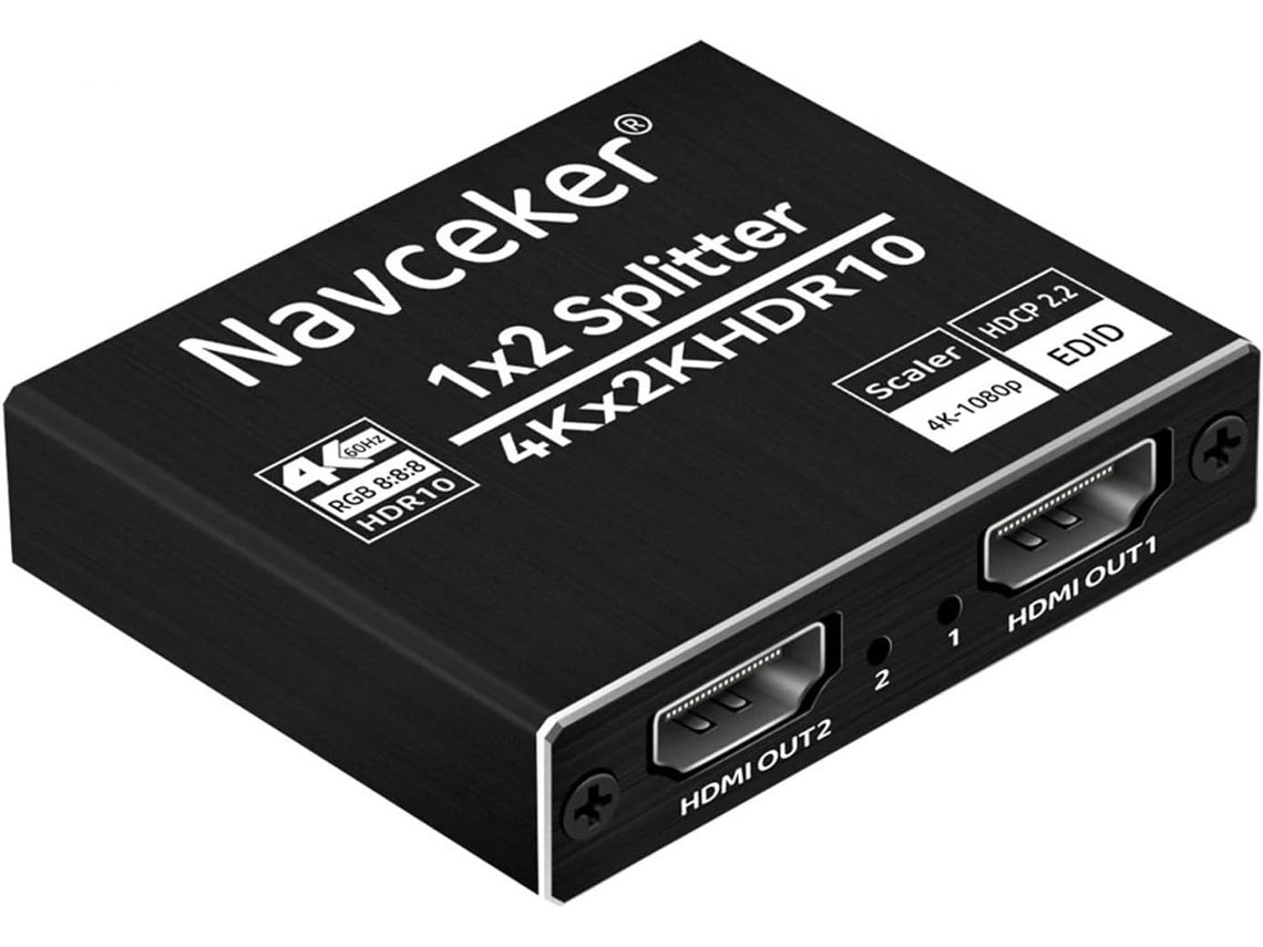 Divisor Proav 4k Uhd 2.0 1x2 Hdcp Hdr para Blu ray Dvd Ps4 Ps5 SFUSHOS (zy hs20b)