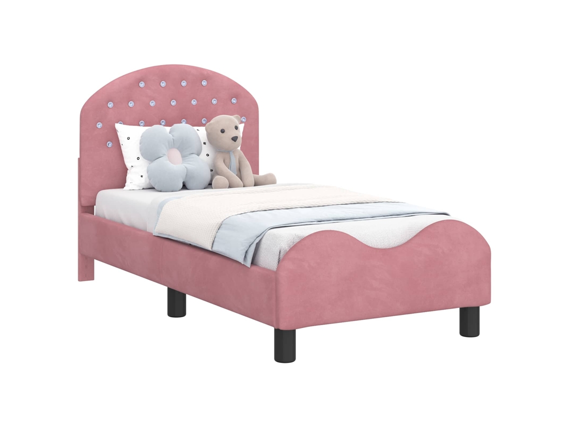 Estrutura de Cama para Criança com Cabeceira Rosa 70x140 cm MAISON EXCLUSIVE