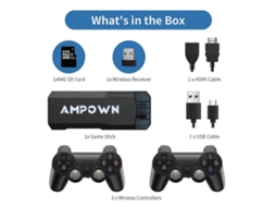 Console De Videogame Gd20 Game Stick 4k, Controle Sem Fio 2.4g, Cpu Aigame 905m Emuelec 4.3 Retro, Suporte Para 70.000 Jogos, Frete Grátis Ly Ebike