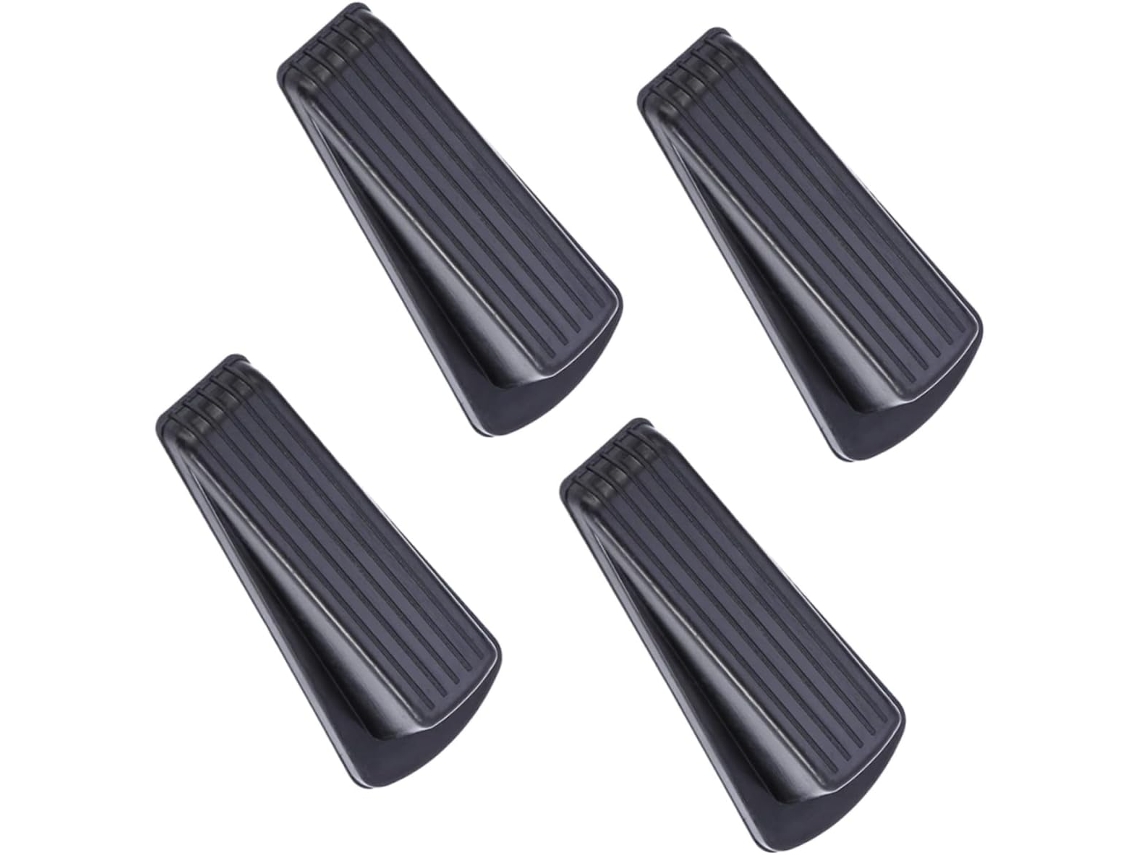 Conjunto De 4 Batentes Porta Borracha Antiderrapantes,formato Canto,perfurados,para...