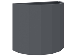 Conjunto 1 Vaso De Exterior Vidaxl Antracite Aço (60 X 30 X 50 Cm)