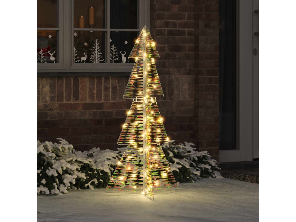 Vidaxl Árvore De Natal 100 Led Branco Quente 120 Cm Pet