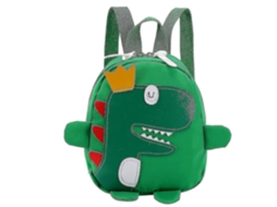Mochila Escolar, Unissex, 3d, Estampa De Dinossauro, Cor Verde