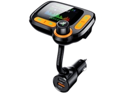Transmissor Fm Bluetooth Yizhood C86 Dual Usb Mp3 Player Preto