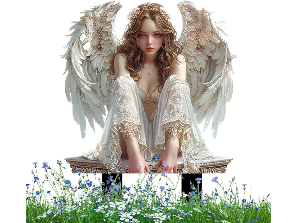 Estaca Decorativa de Jardim Etucyng, em Formato de Anjo Ou Fada, para Jardim, Estátua Memorial, 2d, em Acrílico, CHABERLU