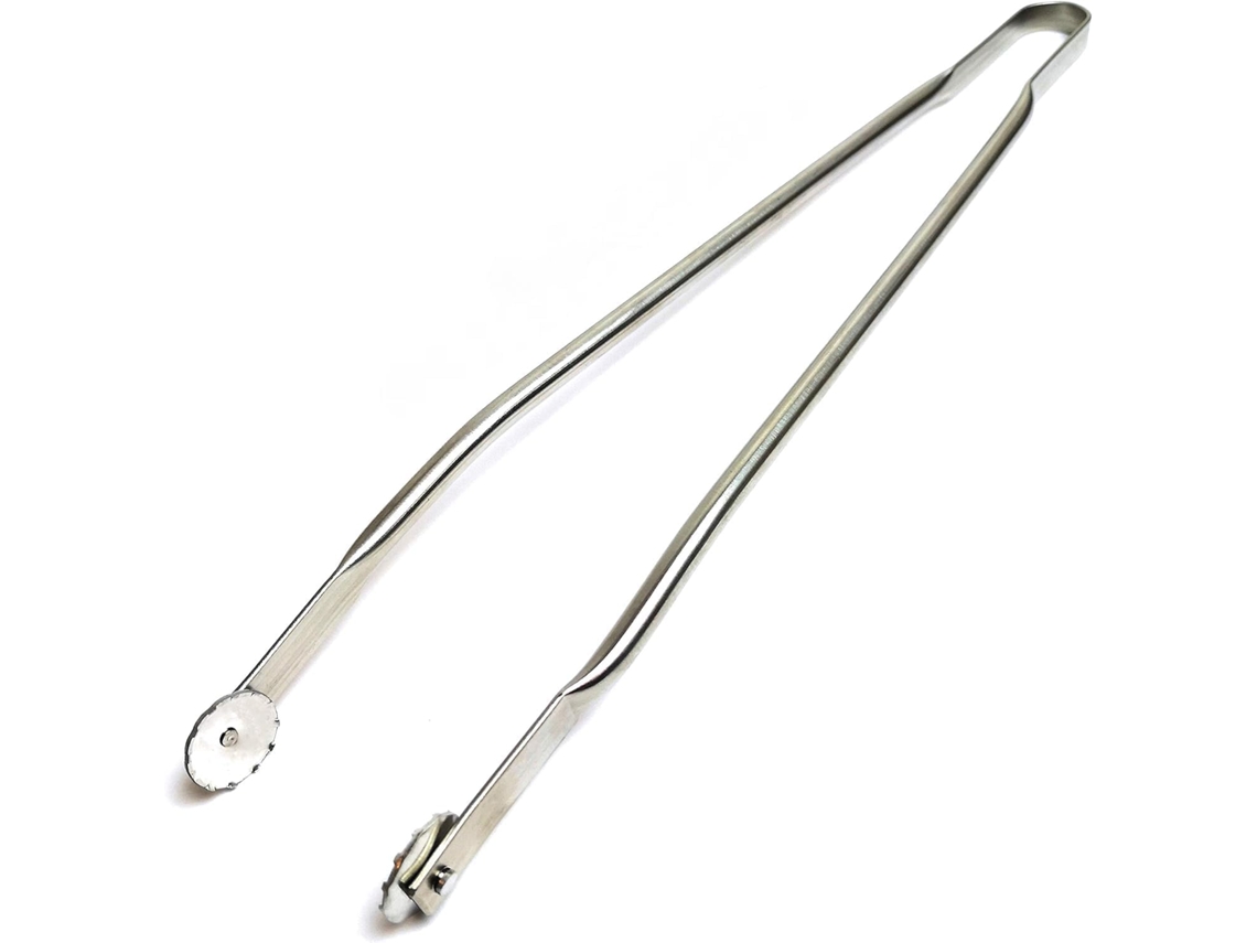 Pinça Para Churrasco Em Aço Inoxidável De Qualidade Alimentar, Com Rodas Giratórias E Cabo Extralongo, Ideal Para