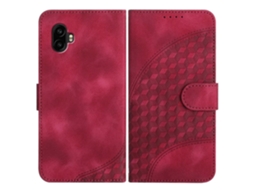 Capa De Couro Para Celular Com Relevo De Cabeça De Elefante E Cordão Para Samsung Galaxy Xcover7 Pro