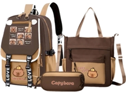 Mochilas Escolares Fofas Mochila Escolar Adorável Com Capivara | Mochila Escolar Estilosa Com Alça Gokoco